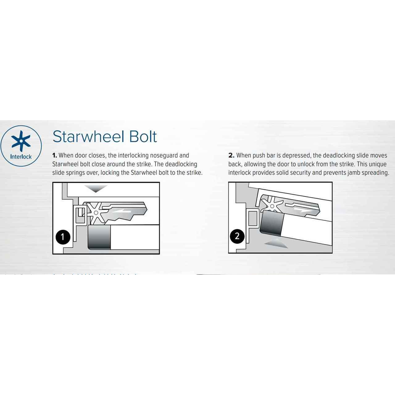 Adams Rite 3700 Series Fire-Rated Narrow Stile Rim Exit Device - 42" for Wood and Hollow Metal Doors